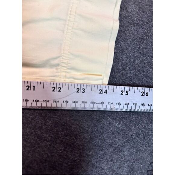 Tommy Bahama Wide Leg Cropped Pants Womens 14 Yellow Stretch Classic Cottagecore - Picture 10 of 11